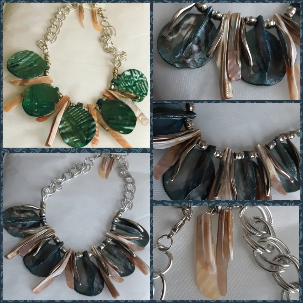 Stunning Shell necklace+ earring set. - Picture 1 of 7